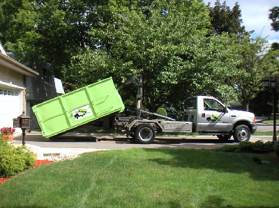 Dumpster and Truck